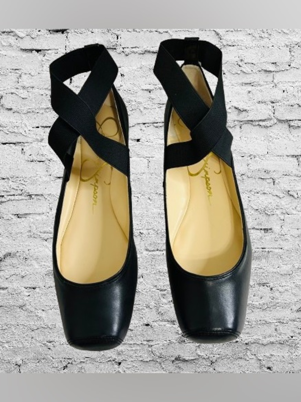 Jessica Simpson Women’s Mandalaye Elastic Criss-Cross Ankle Strap Ballet Flats - Picture 8 of 11